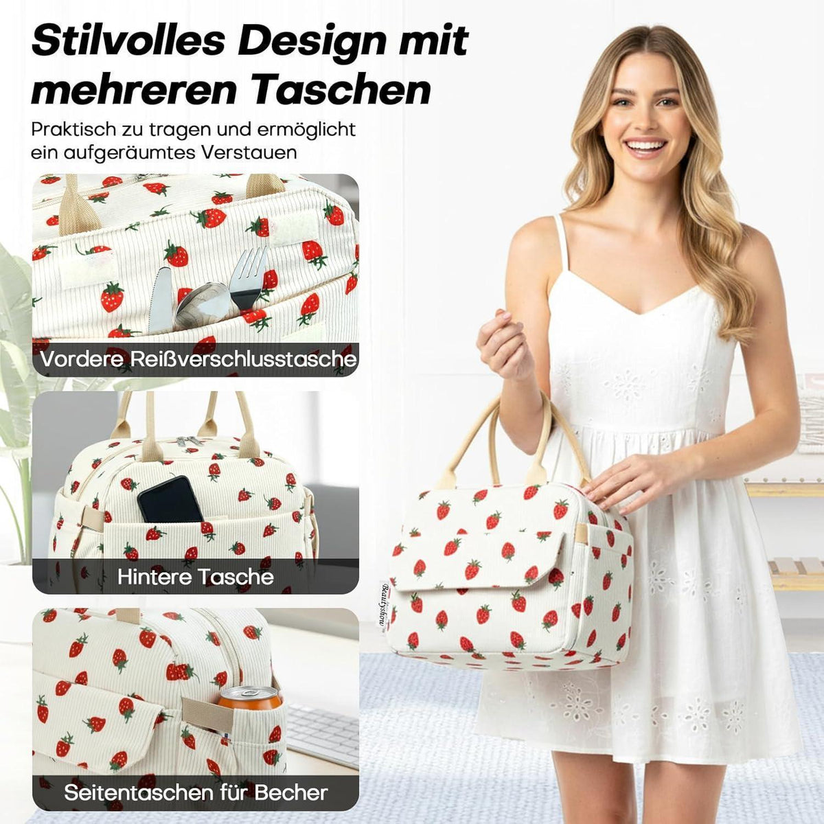 Isolierte Lunchtasche Kühlbox für Damen & Herren – Verstellbar & Faltbar