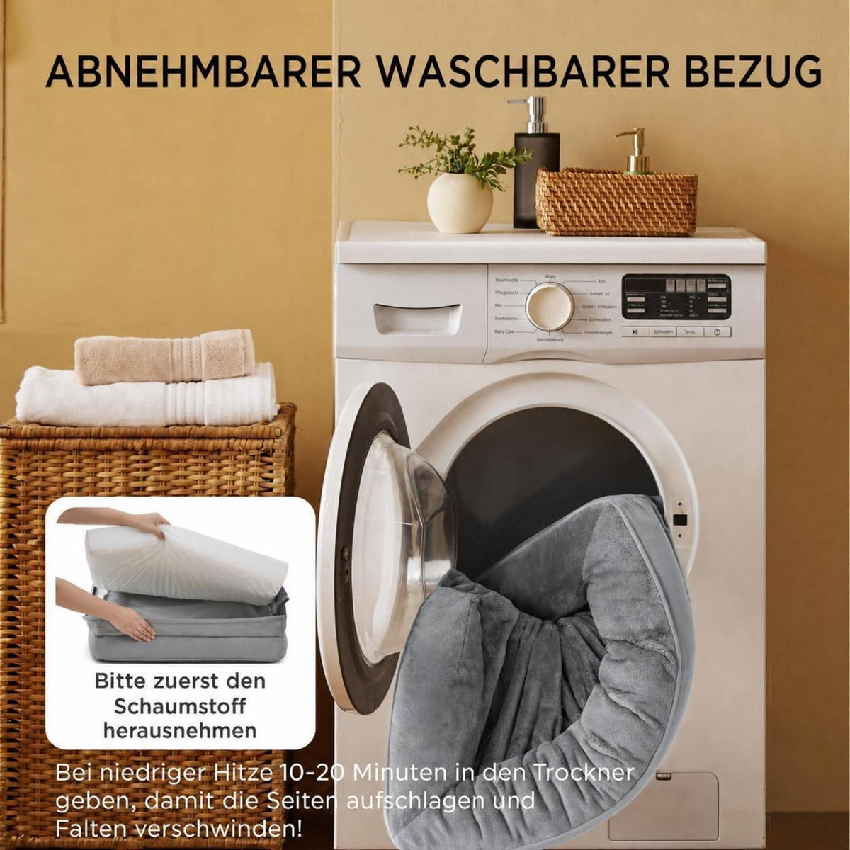 Orthopädisches Hundebett Grau – Kuscheliges Sofa für Große Hunde