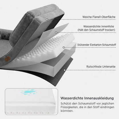 Orthopädisches Hundebett Grau – Kuscheliges Sofa für Große Hunde
