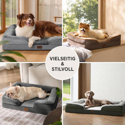 Orthopädisches Hundebett Grau – Kuscheliges Sofa für Große Hunde