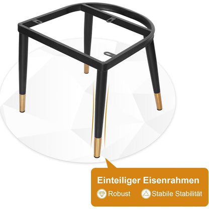 Esszimmerstühle Set 4er –, Burgunderrot, 200kg Belastbar in Lederoptik
