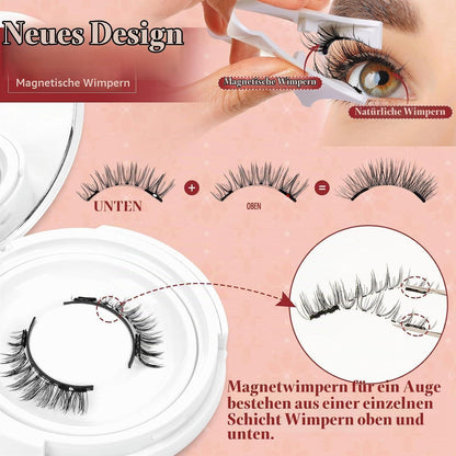 Magnetische Wimpern ohne Kleber – Natürlicher Look & Applikator
