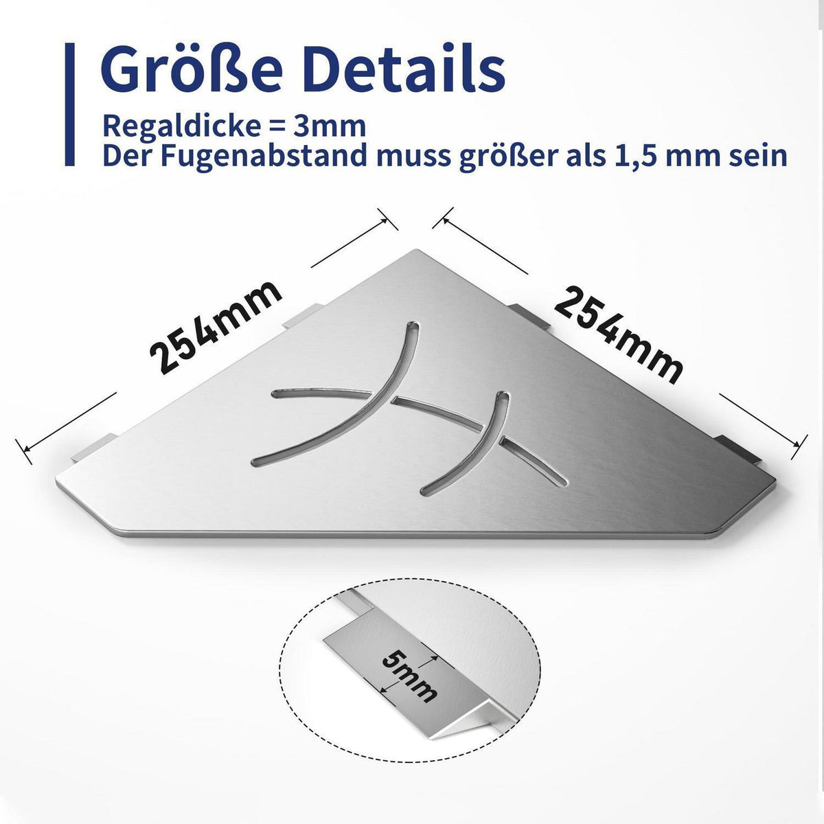 Edelstahl Duschablage Ecke 2er-Pack – Rostfrei & Platzsparend