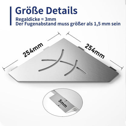 Edelstahl Duschablage Ecke 2er-Pack – Rostfrei & Platzsparend