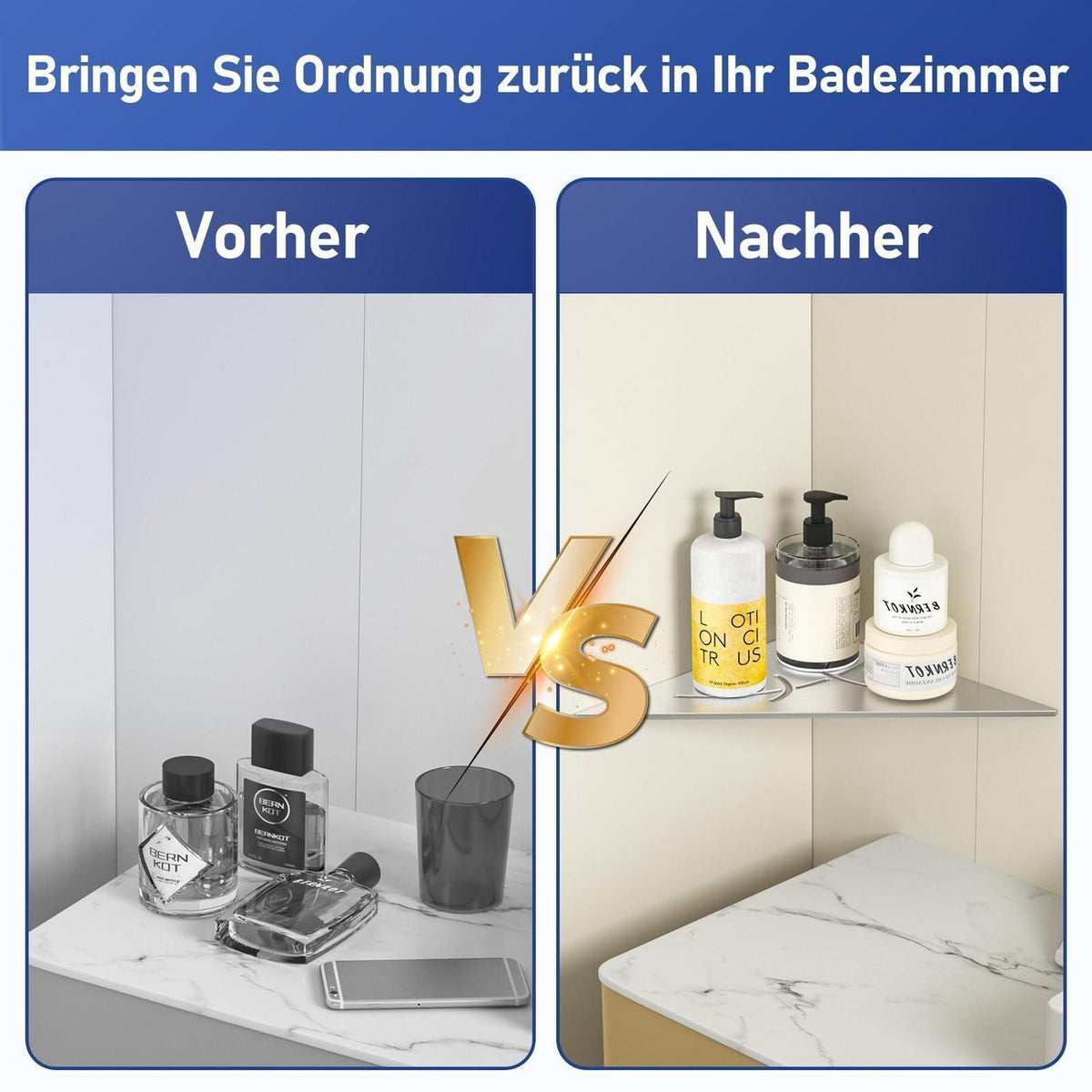 Eck-Duschregal Edelstahl 2er-Pack – Platzsparend & Robust