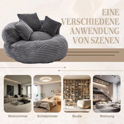Boneless Lounger Sitzsack Sofa | Bequemes Lazy Sofa mit Kissen