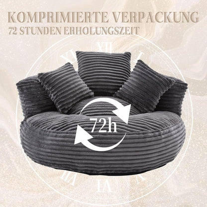Boneless Lounger Sitzsack Sofa | Bequemes Lazy Sofa mit Kissen