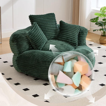 Boneless Lounger Sitzsack Sofa | Gaming & Entspannung | Smaragdgrün