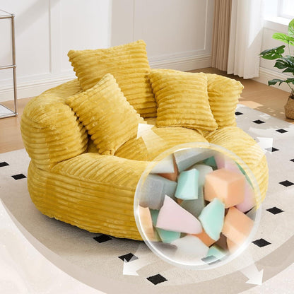 Boneless Lounger Sitzsack Sofa | Gelb | Bequem & Vielseitig