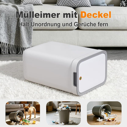 Badezimmer Mülleimer Set 2er-Pack | 13,5L + 9L | Weiß
