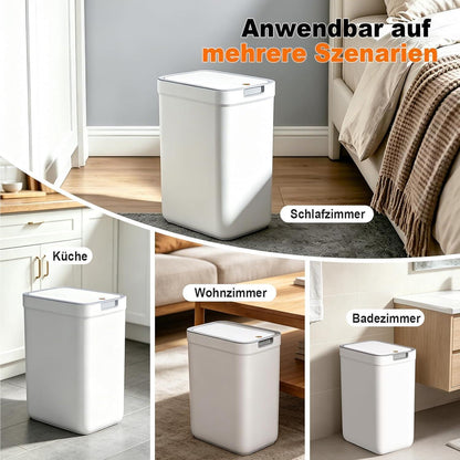 Badezimmer Mülleimer Set 2er-Pack | 13,5L + 9L | Weiß