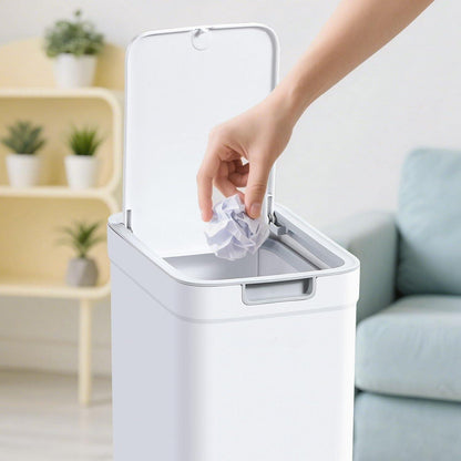 Badezimmer Mülleimer Set 2er-Pack | 13,5L + 9L | Weiß