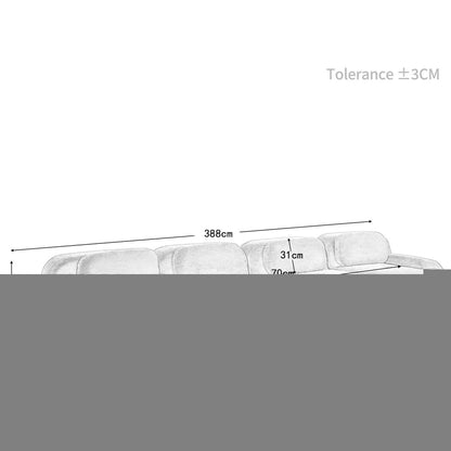4-Sitzer Cord Sofa Braun – Wohnzimmer Couch mit Komfort