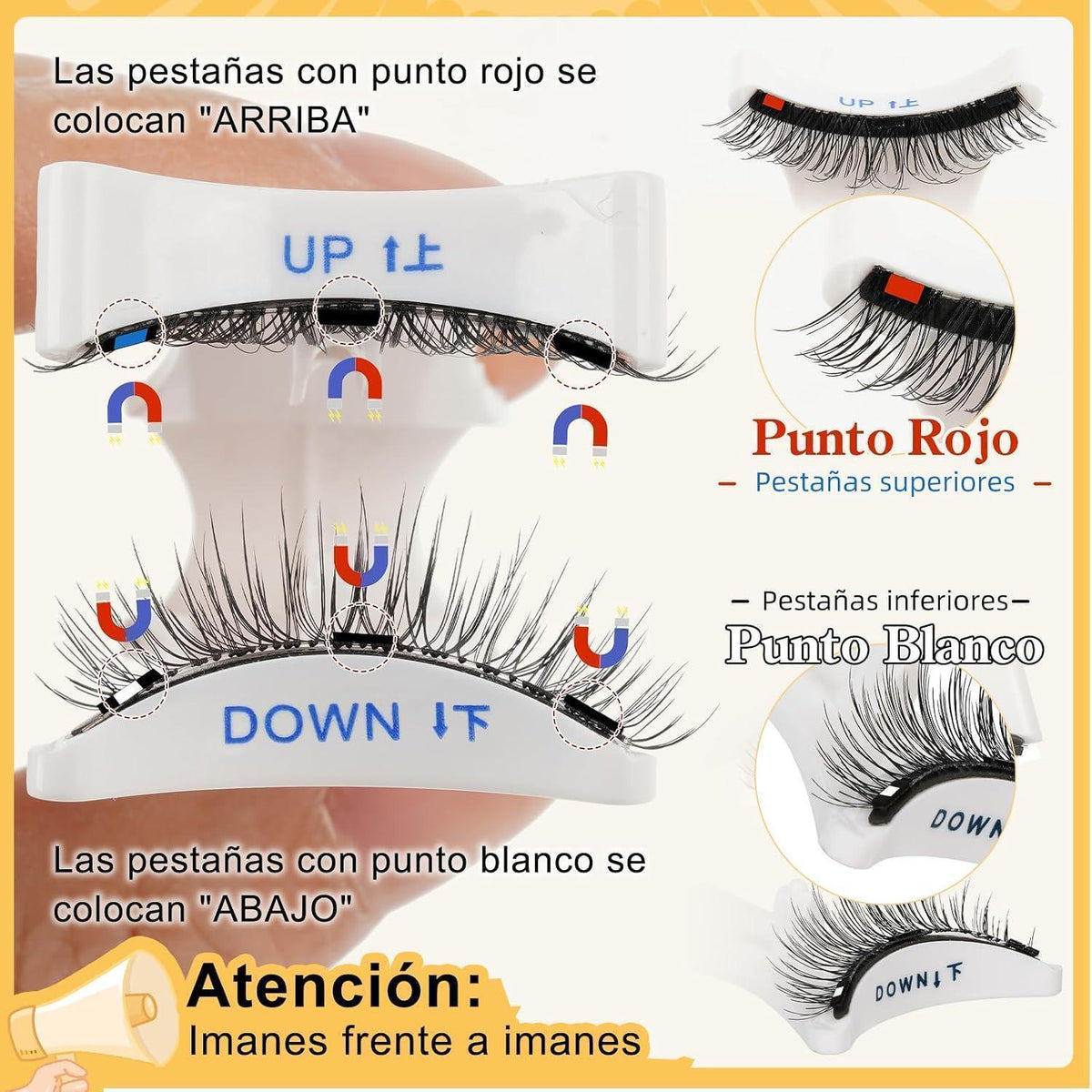 Magnetische Wimpern ohne Kleber – 1 Paar (JES-06)