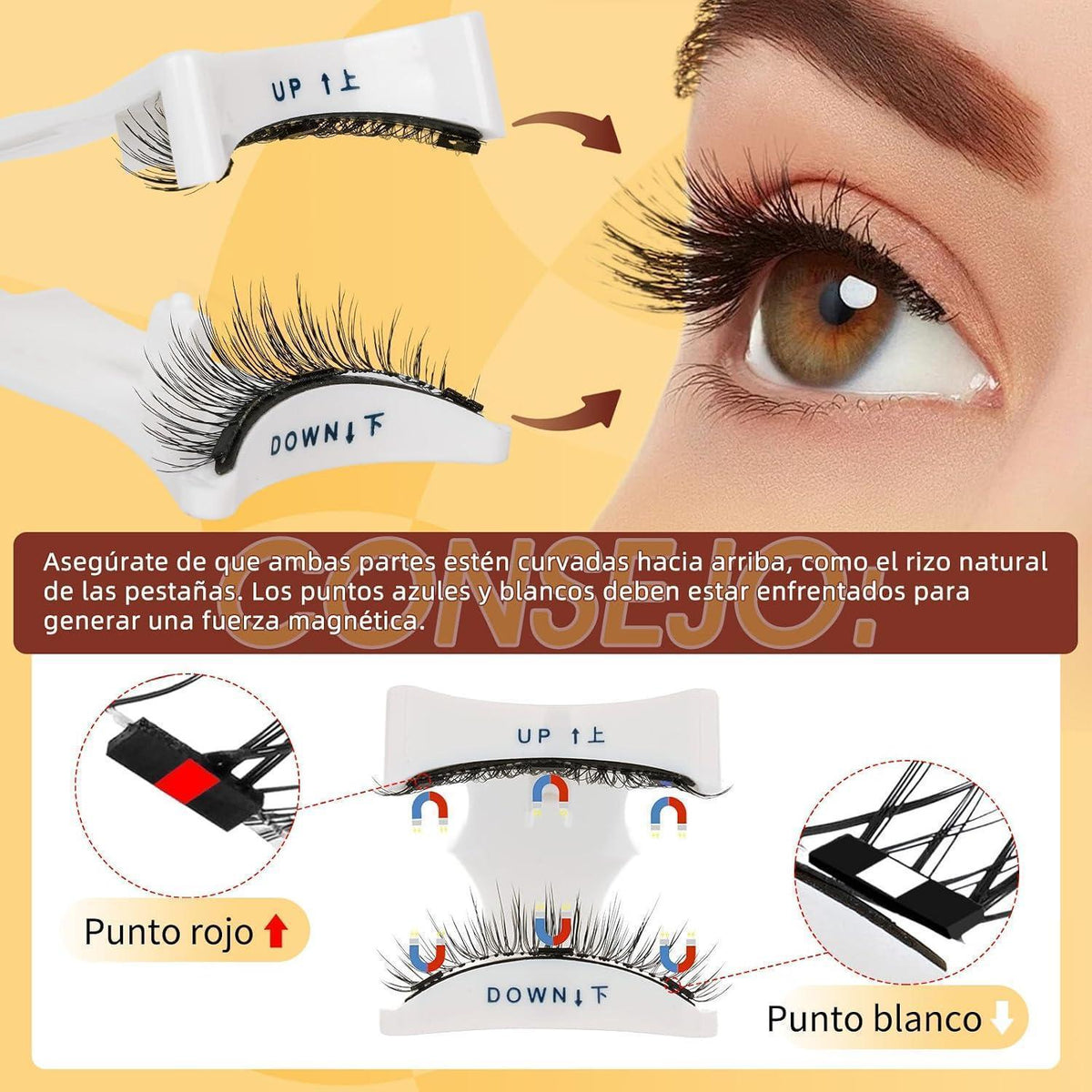 Magnetische Wimpern ohne Kleber – 1 Paar (JES-06)
