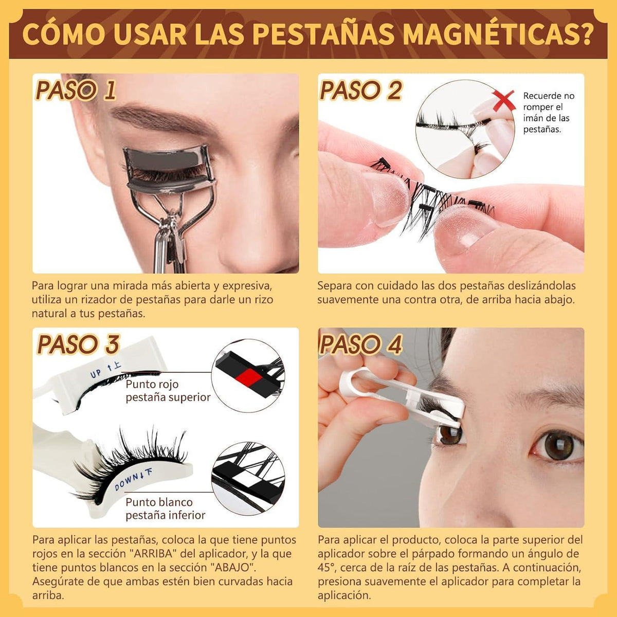 Magnetische Wimpern ohne Kleber – 1 Paar (JES-06)