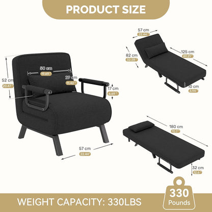4-in-1 Schlafsessel: Platzsparendes Bett & Relaxsessel