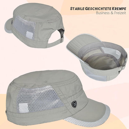 2x Military Cap Herren Cadet Hut Verstellbar Sommer M-L