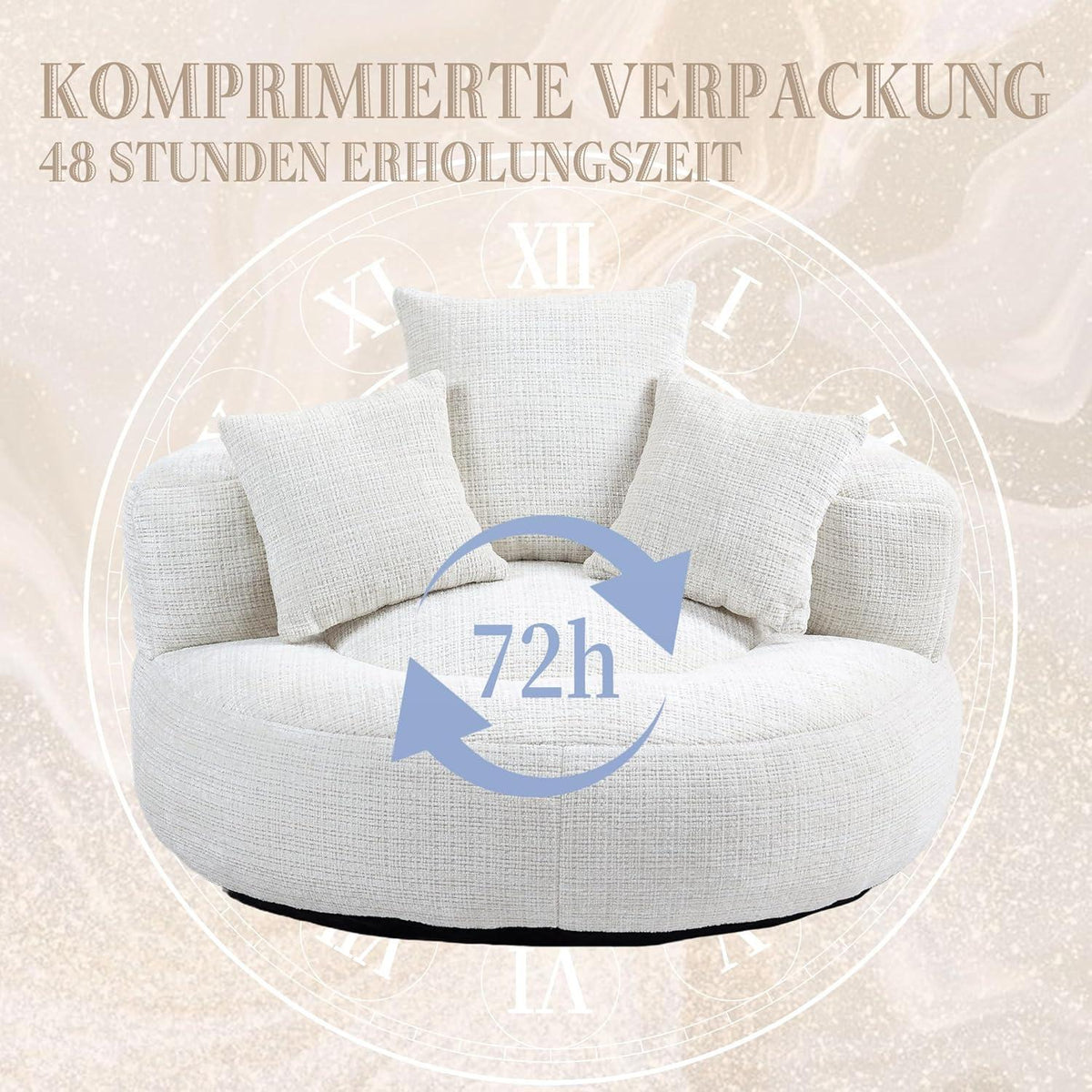 Lazy Sitzsack mit hohem Rücken – Bequemer Lounger für Wohnzimmer