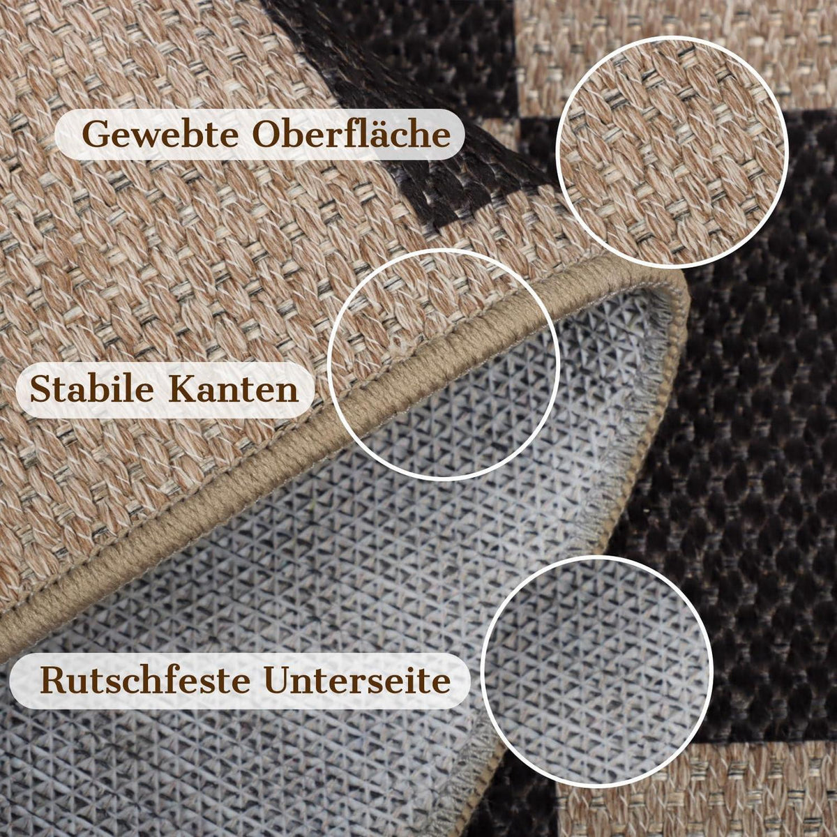 Rutschfester Läufer 80x300cm – Waschbarer Flur- & Küchenteppich Modern