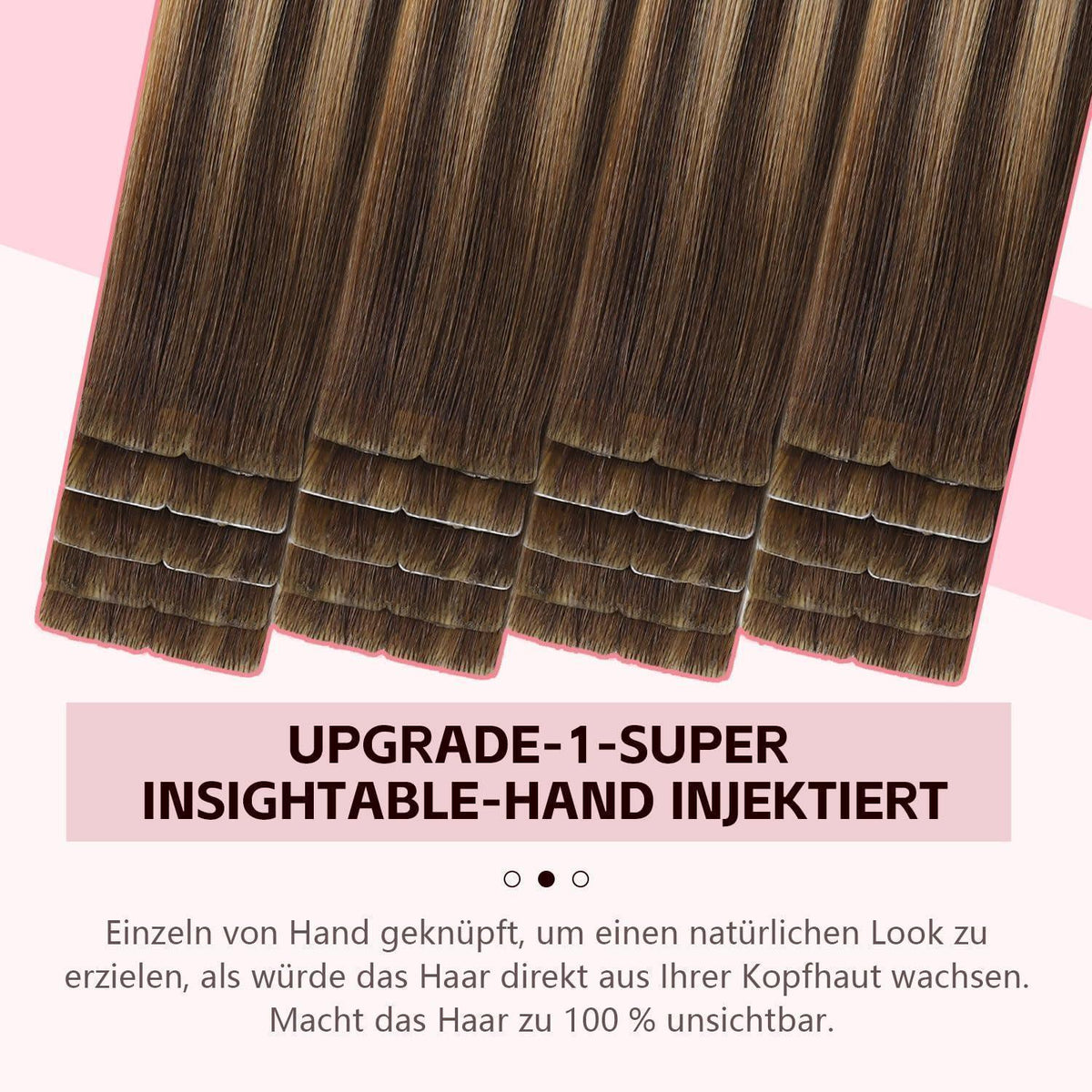 Echthaar Tape Extensions 55cm #4/27/4 Balayage