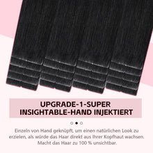 Echthaar Tape Extensions #1 Schwarz 50cm – Remy Menschenhaar