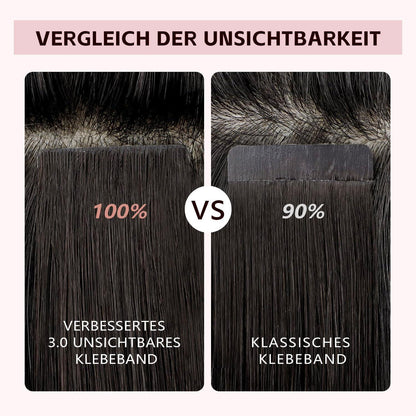 Echthaar Tape Extensions #1 Schwarz 50cm – Remy Menschenhaar