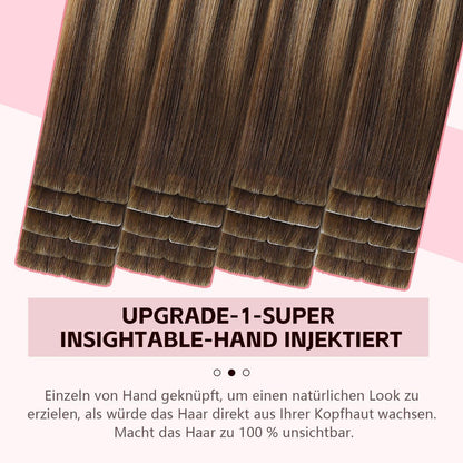 Echthaar Tape Extensions #4/27/4 Balayage 50cm