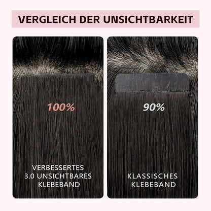 Remy Echthaar Tape Extensions #4 Mittel Braun 40cm