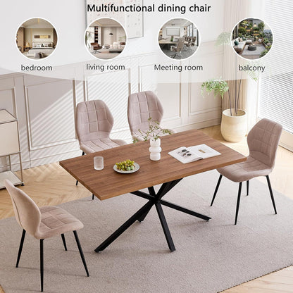 Esszimmerstuhl Set 4-teilig, Beige, Nordischer Stil