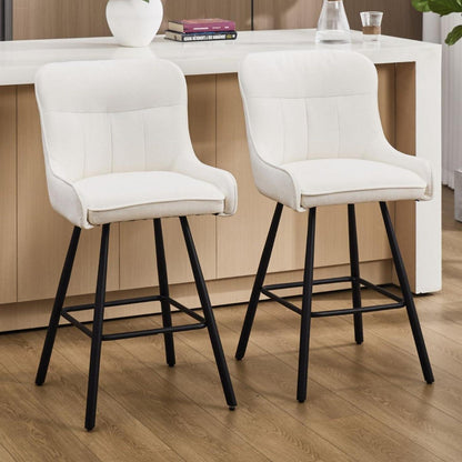 Barhocker Set 2er Chenille – Modern & Bequem