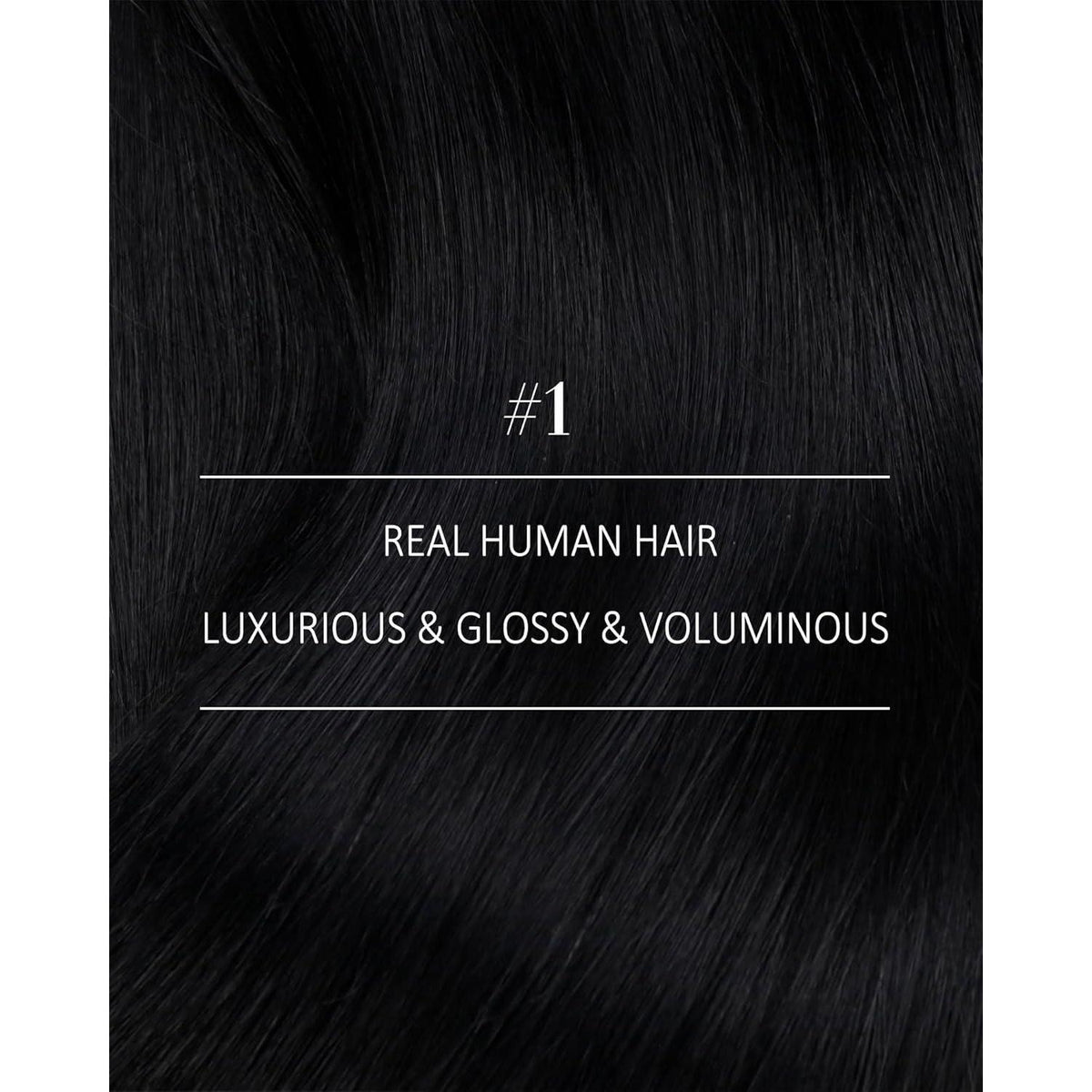 Echthaar Clip-in Extension Schwarz 55cm – Volumenspendend & Stylingfähig