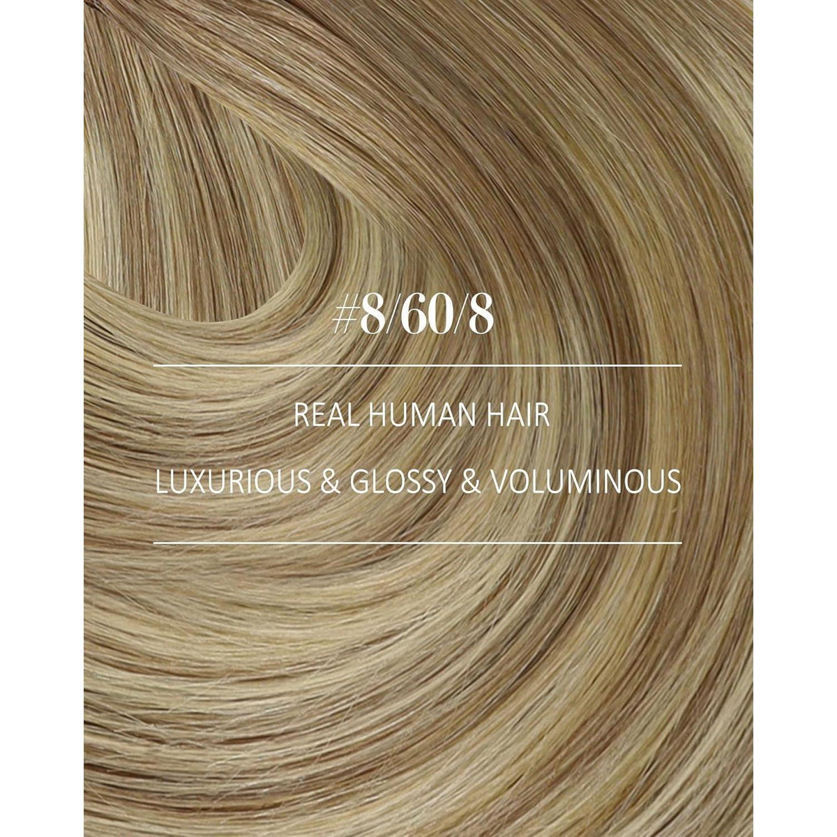 Echthaar Clip-in Extensions Ombre Hellbraun-Blond 30cm