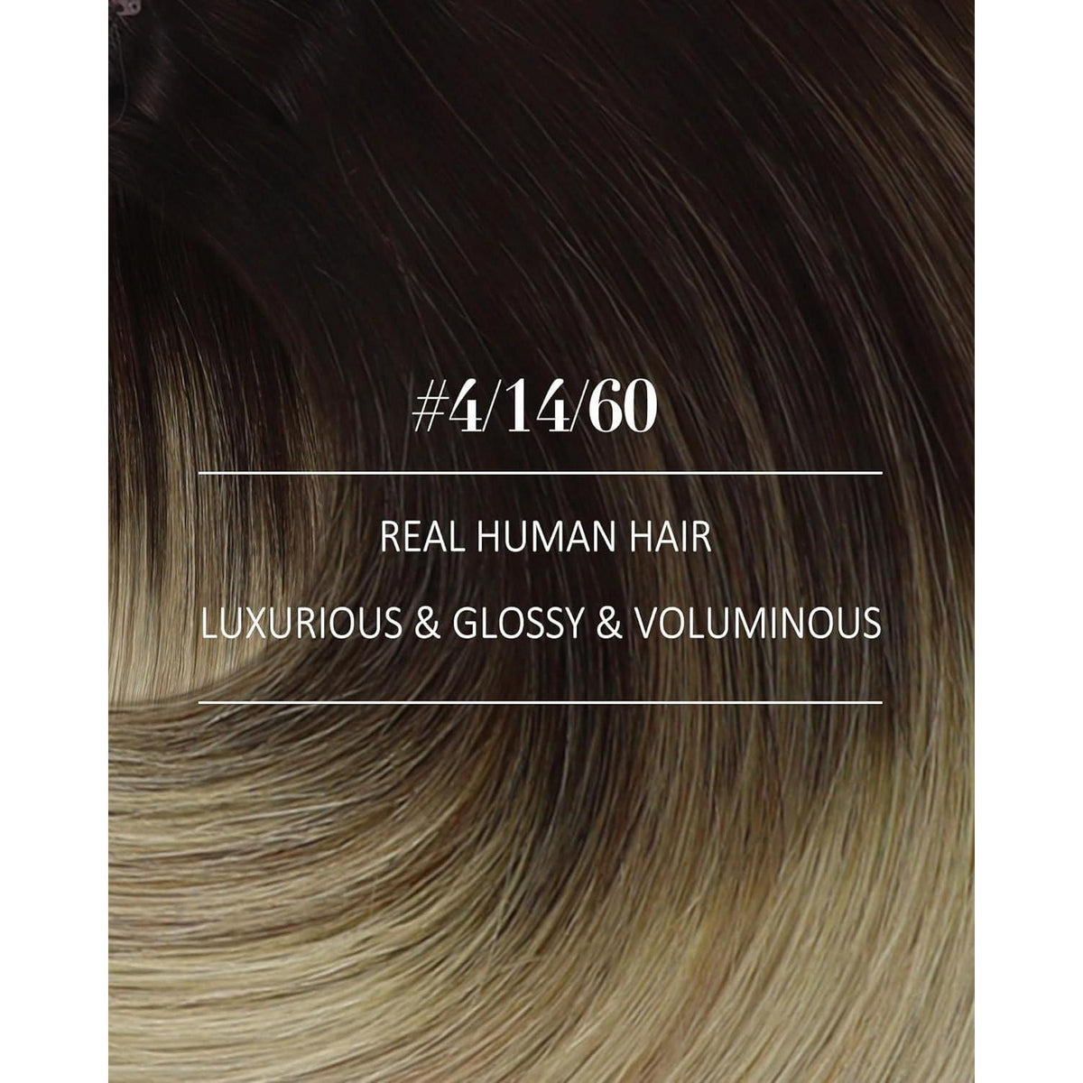 Clip-in Echthaar Extensions Braun Ombre Blond 50cm 150g