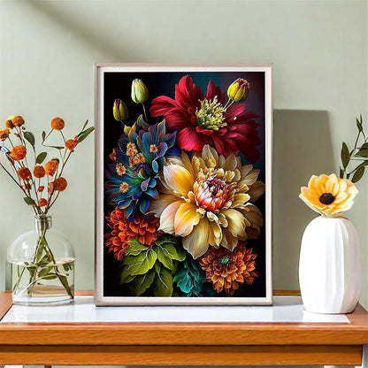 Malen nach Zahlen Blume für Erwachsene – DIY Bastelset