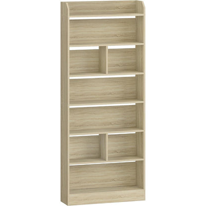 Bücherregal 7 Fächer Eichenbeige – Standregal für Wohnzimmer