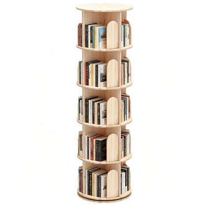 Drehbares Kinderbücherregal aus Massivholz, 5 Ebenen