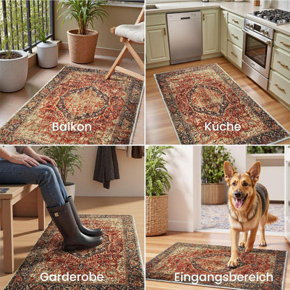 Fußmatte Braun/Mehrfarbig 60x90cm – Kinder & Tierfreundlich
