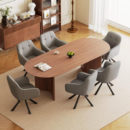 Drehbare Esszimmerstühle 2er Set mit Samt & Armlehnen