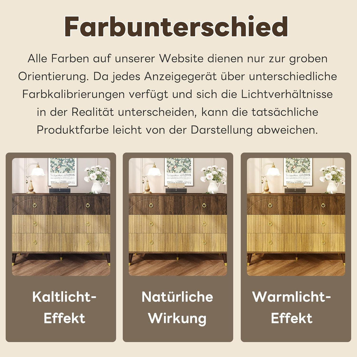 Modernes Sideboard mit 6 Schubladen – Vielseitiger Stauraum