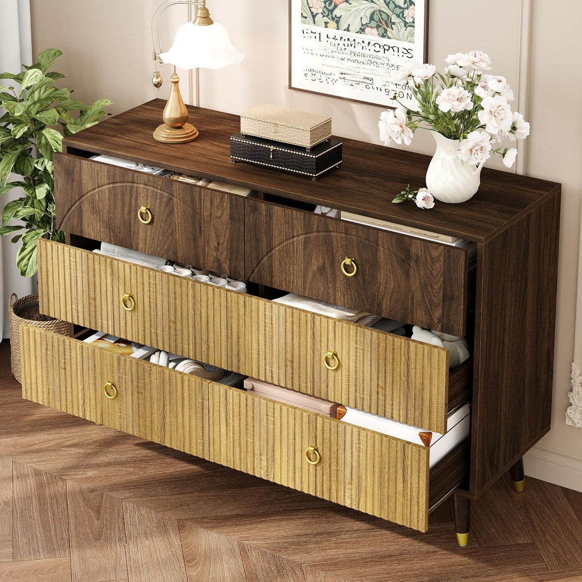 Modernes Sideboard mit 6 Schubladen – Vielseitiger Stauraum