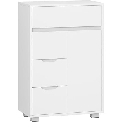 Hzuaneri Badschrank mit Verstellbarem Innenraum & 4 Schubladen