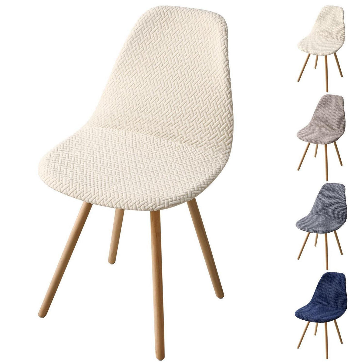 Stuhlhussen 6er Set Jacquard – Stretchbezug für Esszimmerstühle