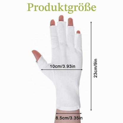 4 Paar Fingerlose Baumwollhandschuhe 23cm
