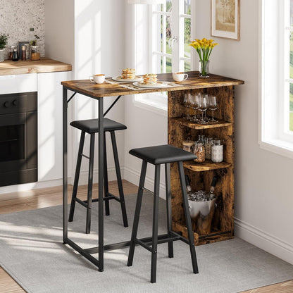Litake Bartisch Set mit Hockern – Industrie-Stil für Küche & Bar