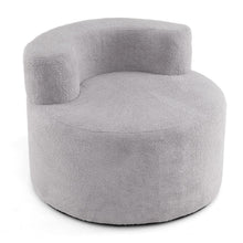 Rundes Einzelsofa mit Teddyfleece – Bequemer Sessel 82cm