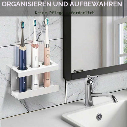 Elektrischer Zahnbürstenhalter Wand Edelstahl 3-Loch Weiß