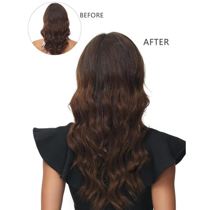 Echthaar Clip-In Extensions – Mittelbraun 10 Zoll