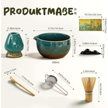 Matcha Set 8-teilig – Premium Teezeremonie mit Keramikschale