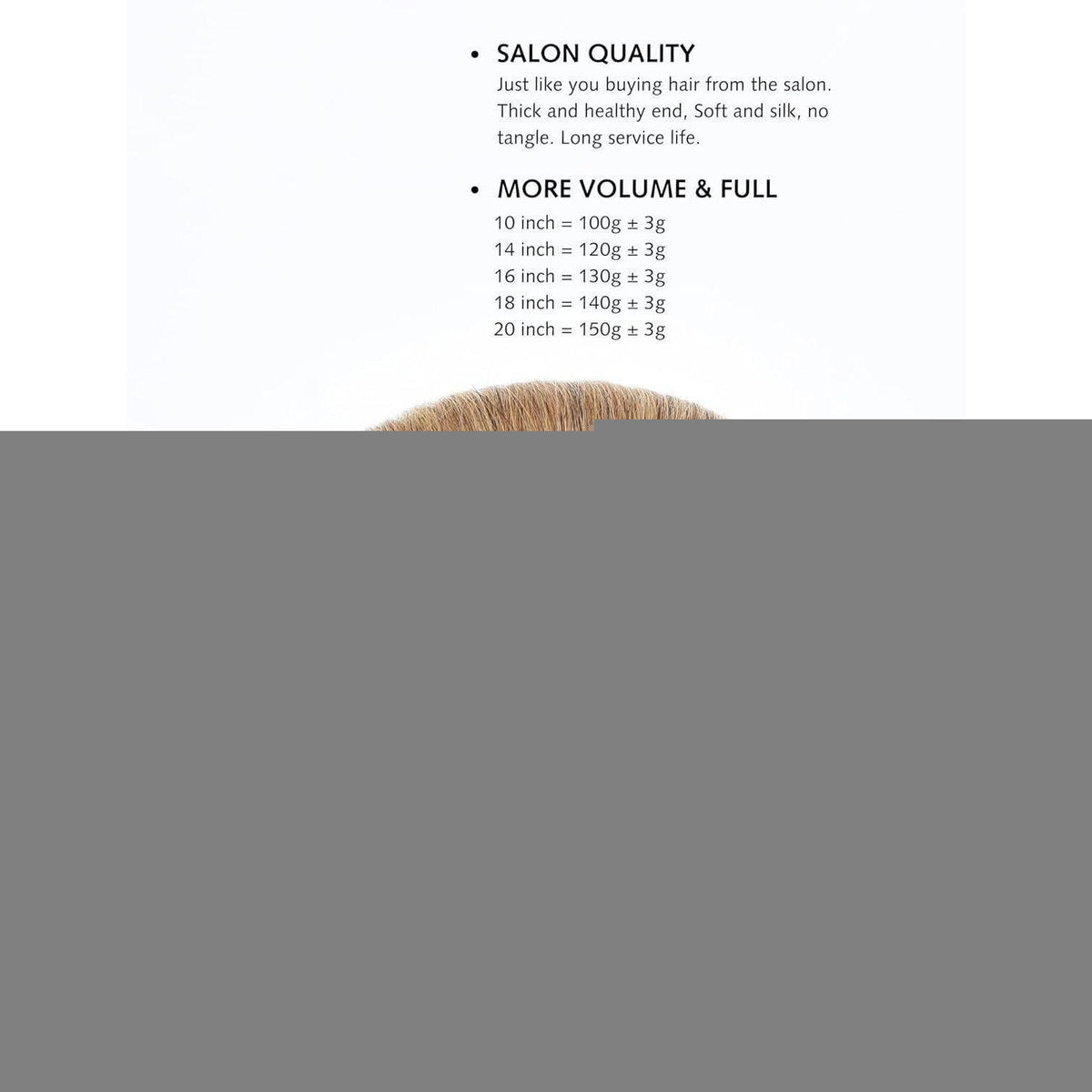 Echthaar Clip-in Extensions Dunkelblond 14 inch